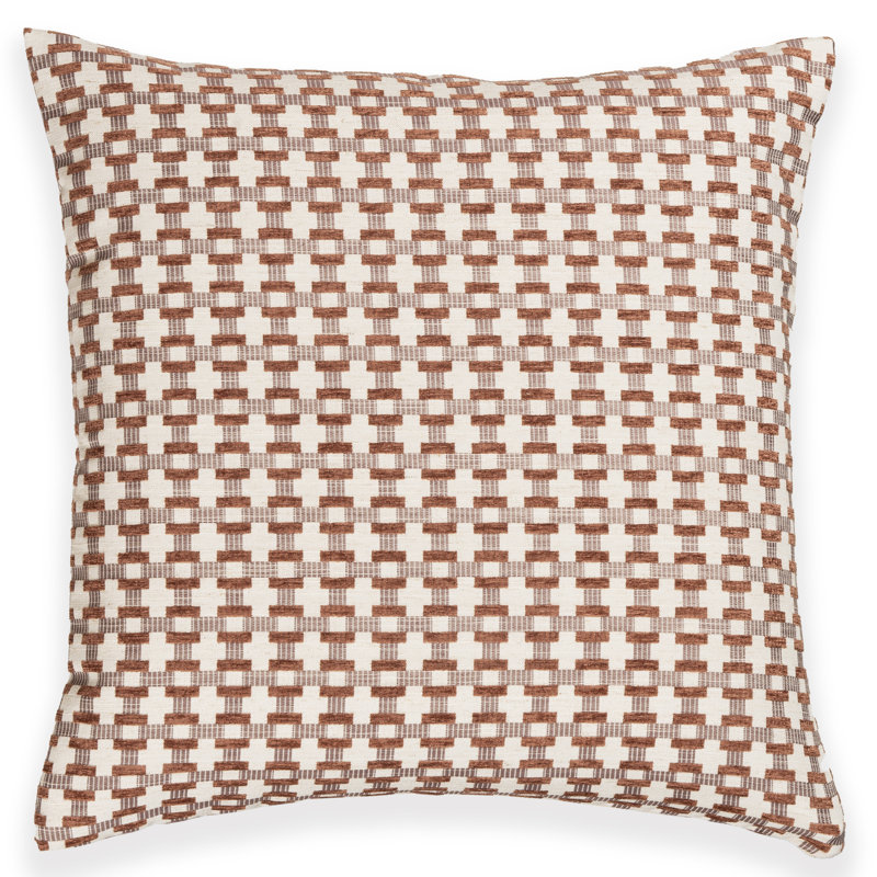 Birch Lane Stride Throw Pillow Throw, Purple Geometric, Feather, Square 22"