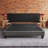 Twin Size Dark Grey Upholstered Platform Bed, Modern Design, Simple Construction, Easy Assembly Job Bed Frame, Color, Bedroom Headboard Kit Included-1474923714