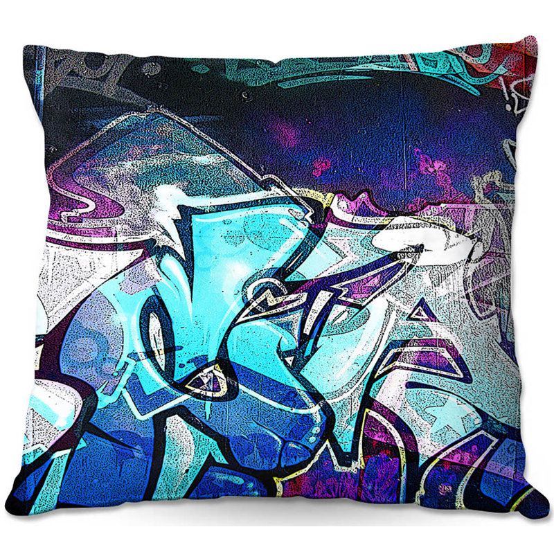  Housse de coussin carré et insert Couch Graffiti 11, 18 po x 18 po