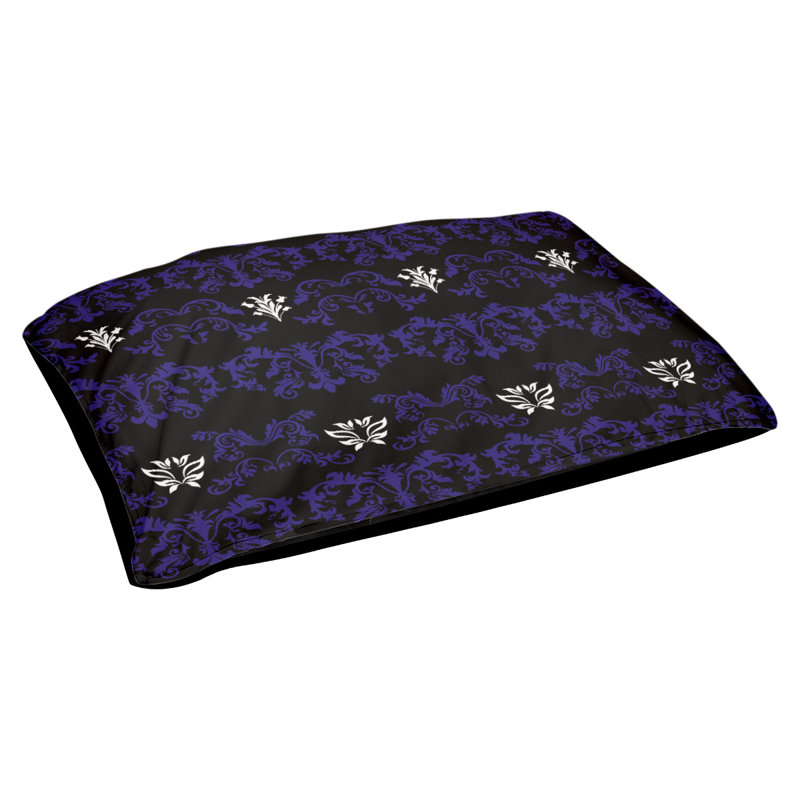 Lit pour chat Houston Houston, Taille grande - L 42 po x l 52, Black/Purple/White/Black Back