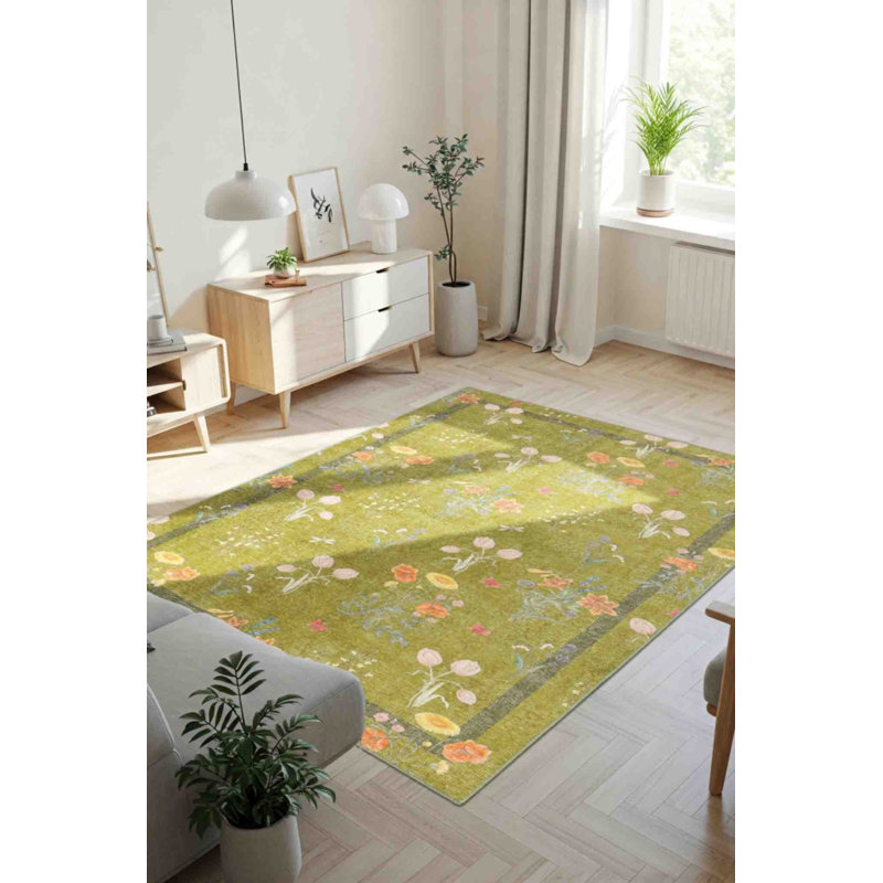 Tapis en chenille Hattiesburg, Rectangle 5 pi x 7 pi 7 po