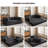 4-in-1 Convertible Sofa Bed, 78.7" Folding Couch, Folding Couch, Corduroy Futon with Pull Out Bed for Living Room, No Assembly Required-571898490