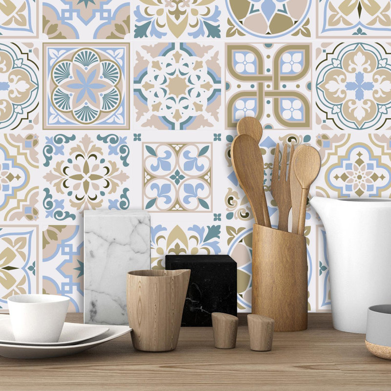 5.91'' W x 5.91'' L PVC Peel and Stick Field Tile