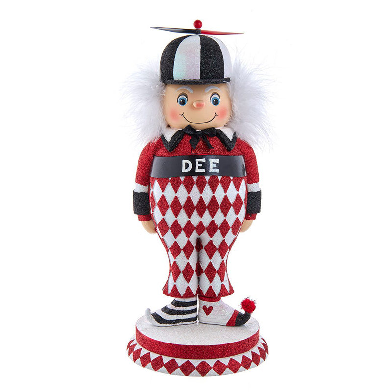 Kurt Adler Resin Hollywood Nutcracker, Tweedle Dee, Black, 14.5in