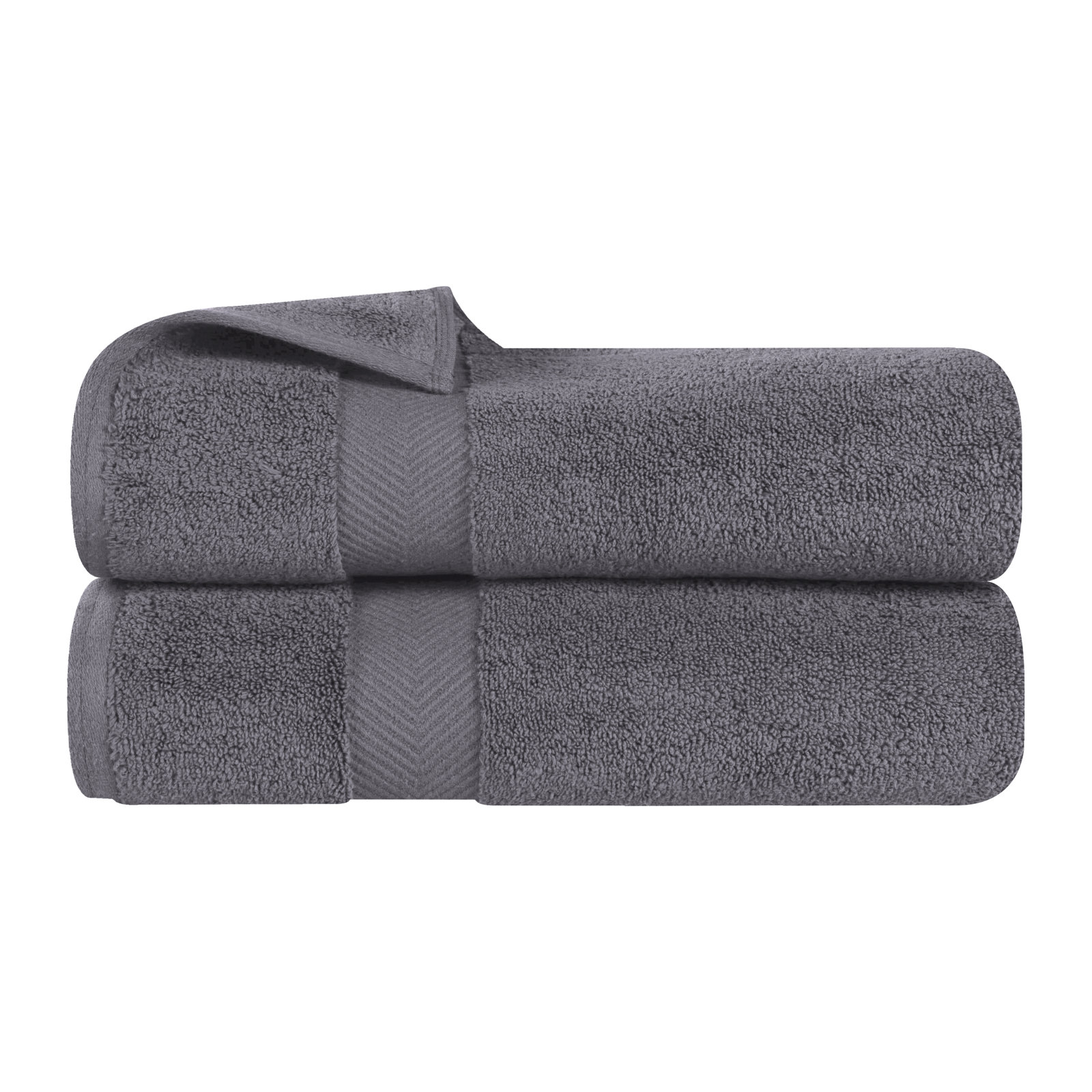 Hamachi 6-Piece Cotton Towel Set, Gray, Bath Towels - 2 Pack