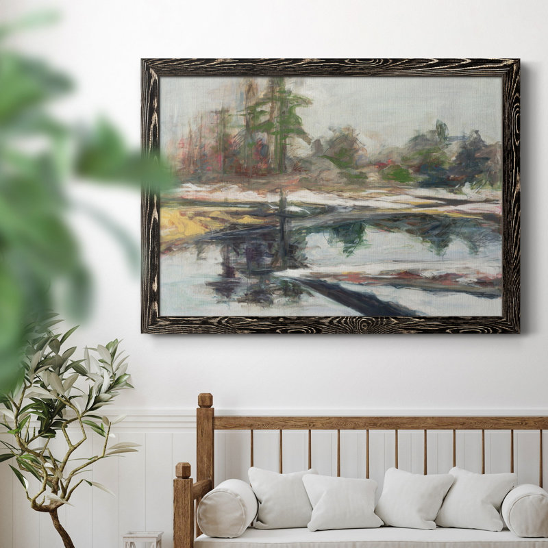 " QUIET REFLECTION ", Black Framed, 27.5" H x 37.5" W x 1" D