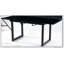 Table de salle à manger extensible moderne avec pieds en métal, parfaite pour les cuisines compactes et élégantes.