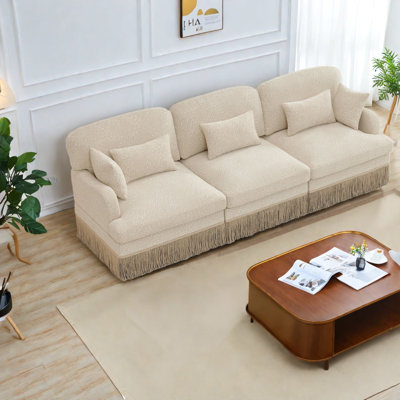 Canapé modulaire profond en chenille 100 po Chenille