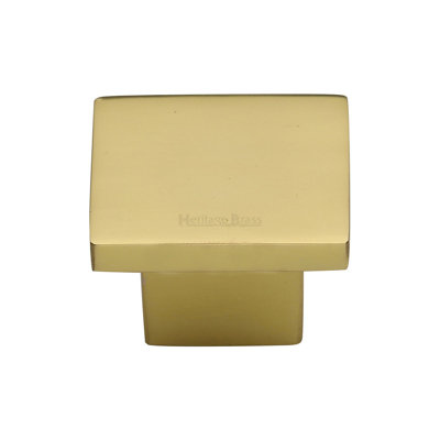 Heritage Brass Cabinet Knob Classic Square Design