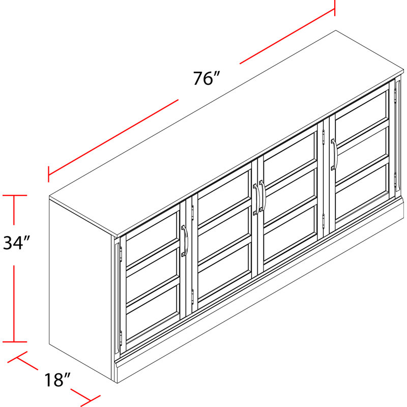 Amardo Entertainment Center, White