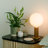 Knuckle Table Lamp In Oak + Sphere IV