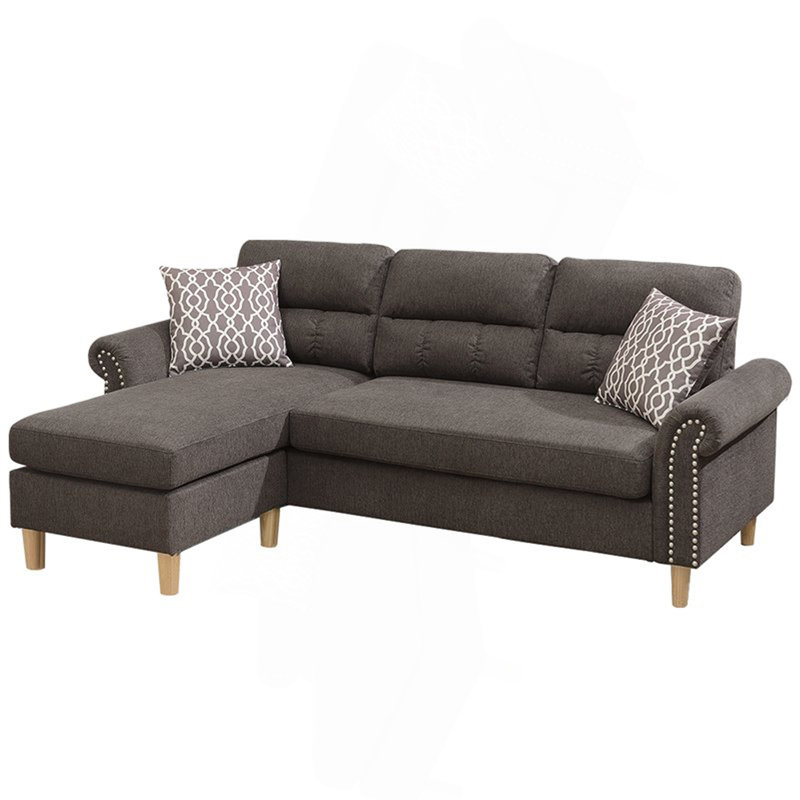 Ensemble de canapé modulaire réversible Polyfiber, Tanné