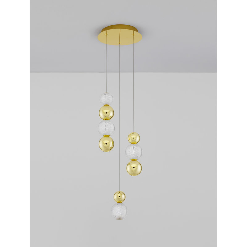 4 - Light Gold LED Cluster Pendant