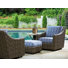 Chaise de patio avec coussin et repose-pieds Cypress Point Ocean Terrace