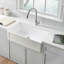 Holbrook Pure Stone 30 in. x 18 in. Single Bowl Undermount Farmhouse Kitchen Sink w/ Grid & Strainer