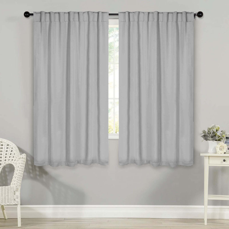 Rideaux obscurcissant et passe-tringle Levatt Classic, Marshmallow, 42" W x 63" L