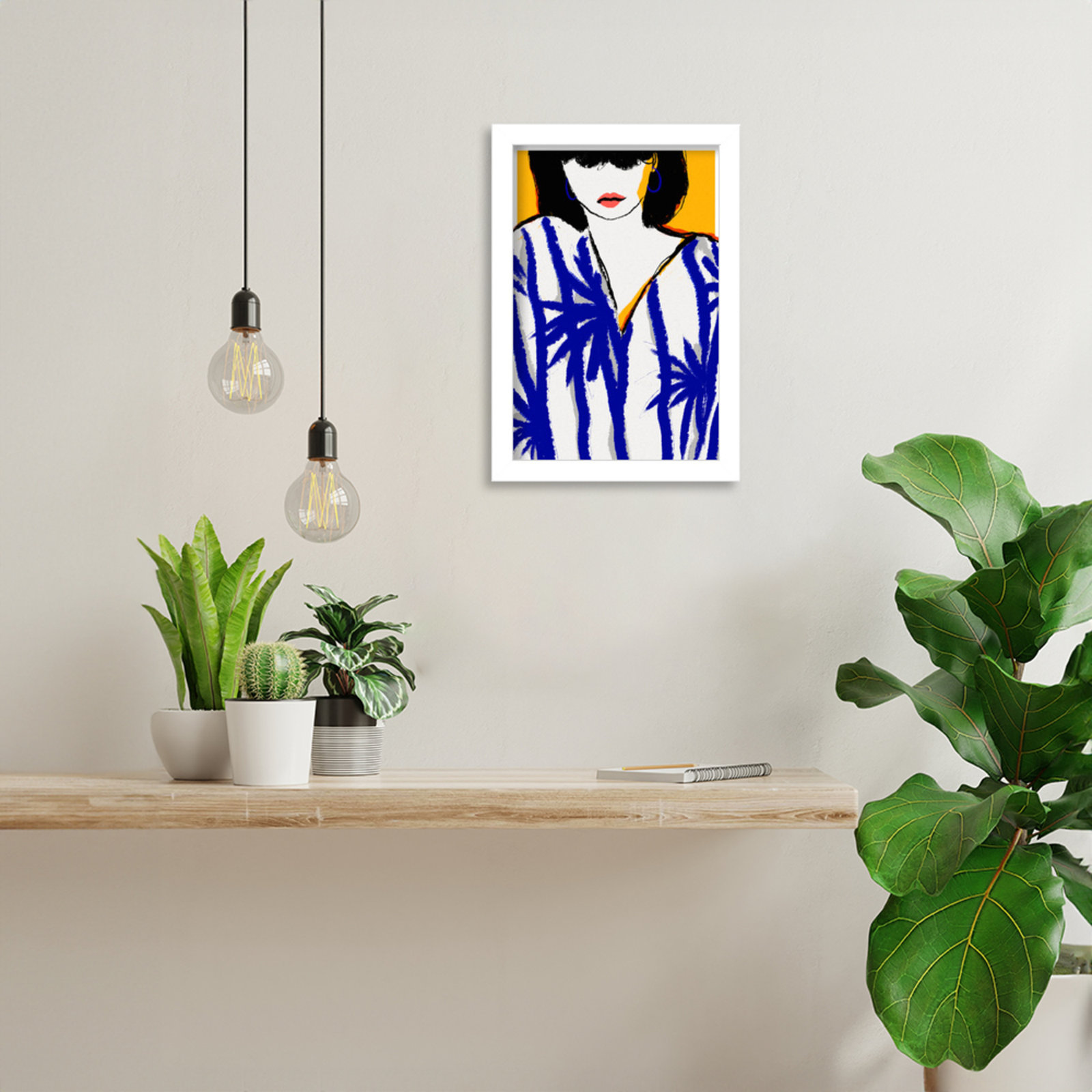 Galya "Summer Memories" Print by Treechild, White, 13" H x 9" W