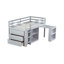 Lit mezzanine simple avec bureau coulissant et armoires de rangement-815906570