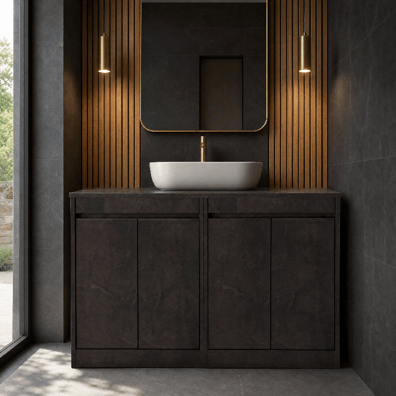 Havana 1240 mm Bathroom Vanity, Metallic Slate, Metallic Slate