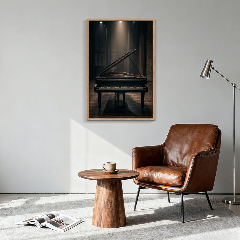 Ensemble de 1 tableau sur toile représentant un piano à queue, 48"H x 36"W, Wrapped Canvas