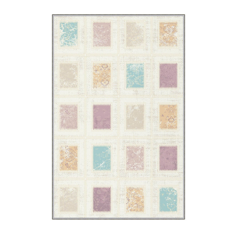 Premium Polyester Area Rug (5.2 x 7.5 ft), 1% Antibacterial, Non-Slip Underside, .3 in Pile Height | Machine Washable, 3D Digital Print, Durable Woven Carpet | Ideal for Living Room, Bedroom & Dining Spaces