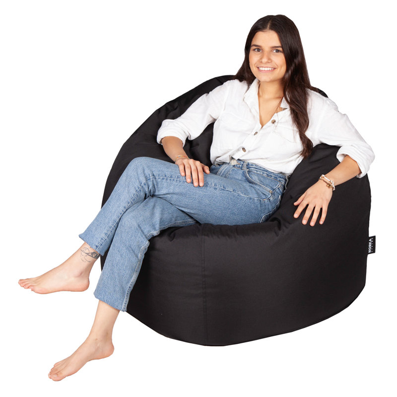 Polyester Outdoor Friendly Classic Bean Bag, Black 100% Polyester