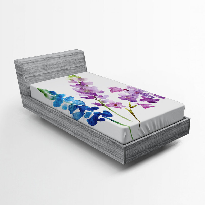 Microfiber Floral Fitted Sheet, Twin XL Fitted Sheet