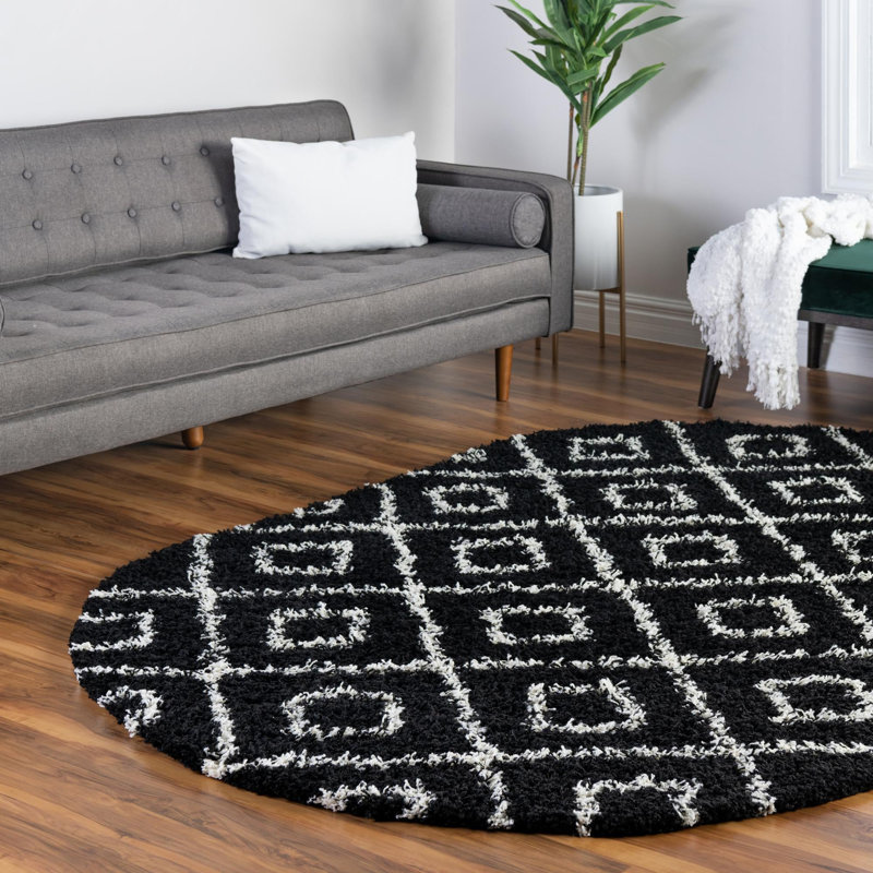 Arold Geometric Indoor Rug, Oval 4' x 6'
