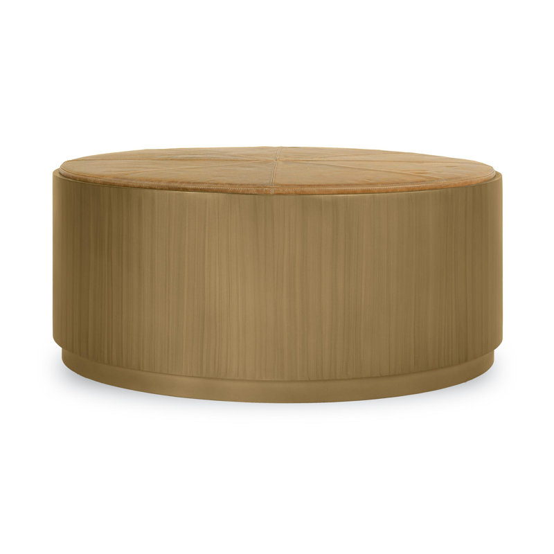 Evan 40" Round Brass Coffee Table