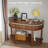 43.3'' Farmhouse Half Moon Console Table-1161319003