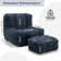 Chenille Standard Bean Bag Set Upholstered Compressed Bean Bag Chair With One Removable Ottoman