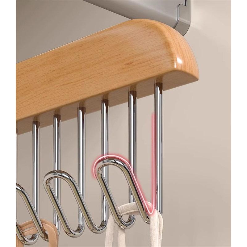 Solid Wood Multi-Functional Clothes Hanger, 2