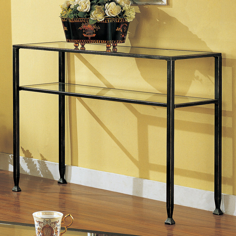 42'' Glass Top Console Table