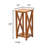 Set of 2 Solid Wood Nesting Tables Rustic Accent Side Tables with Open X-Frame Design Espresso-246741549