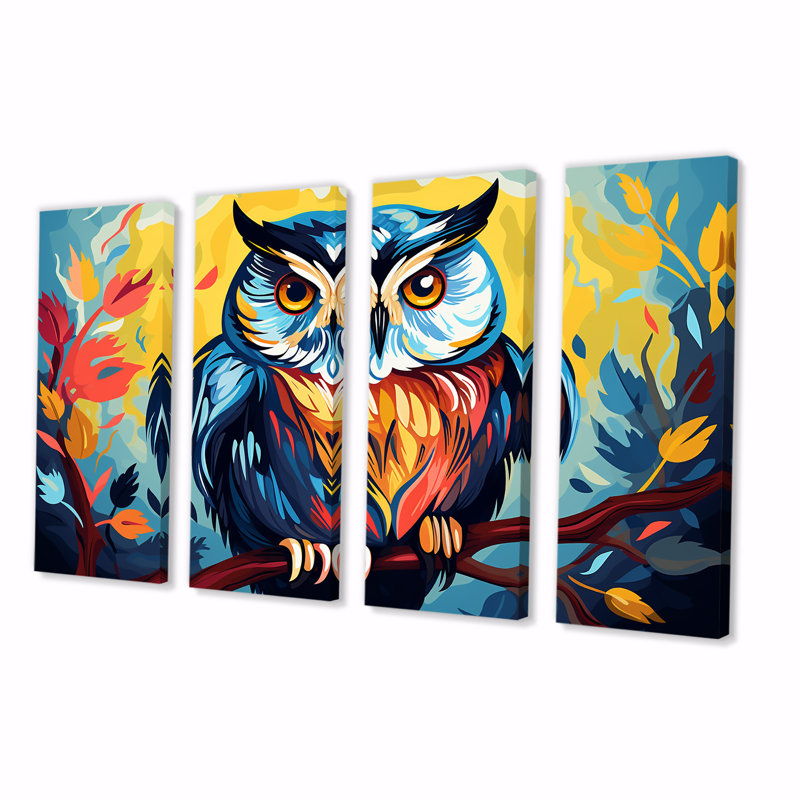 Ensemble d'art mural coloré 4 pièces, H 28 po x l 48 po