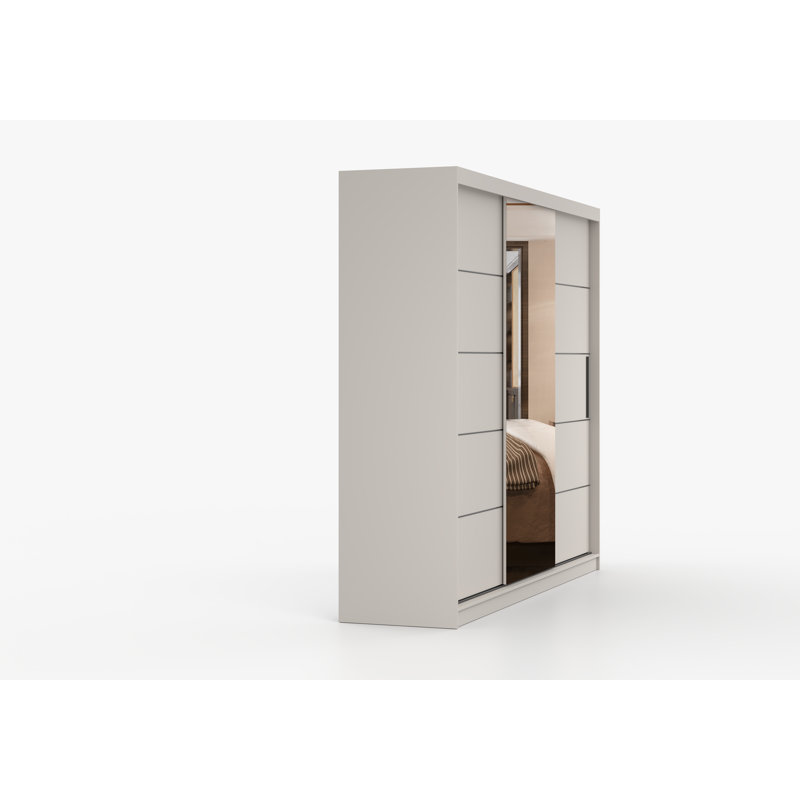 Chanade 3 Door Laminate Wardrobe, Kaszmir front/Kaszmir doors
