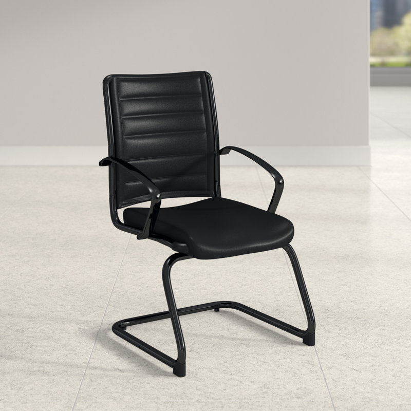 Moriaty 22" W Vinyl Seat Waiting Room Chair with Metal Frame