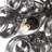 25 - Light Sputnik Modern Linear Bubble Dining Chandelier with Gray  Glass