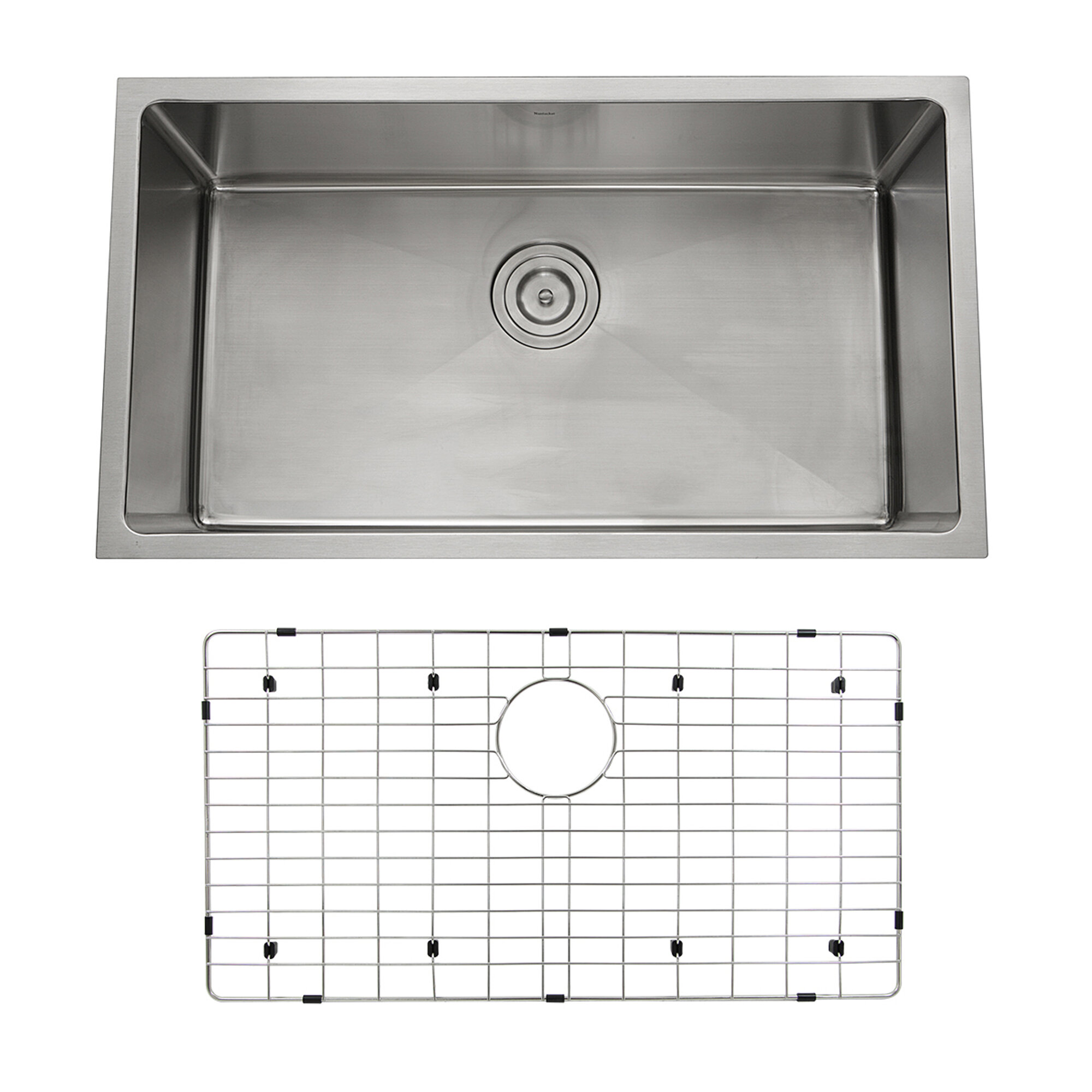 Nantucket Sinks Island 32'' L Undermount Single Bowl Stainless Steel ...