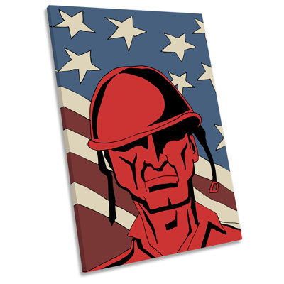Military Army United States Picture - Wrapped Canvas Print