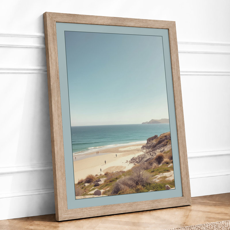 Quiet Morning Coastal - Framed Print, A3 - 42.0 x 29.7 cm, Oak