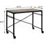Bureau avec roulettes, mobile de style industriel rustique en chêne et noir pour les besoins