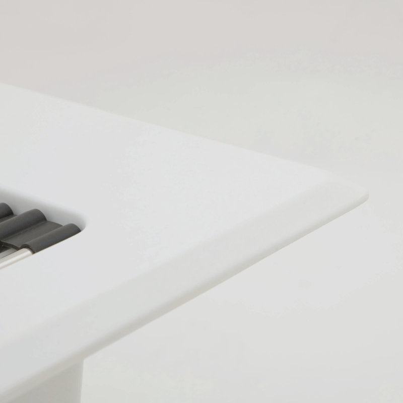 White Workstation 30X22" Kitchen Sink Drop - In, Granite Composite, Smooth Non Porous Surface, , Comes With Bottom Grid And Cutting Board Quartz In Workstation, Eliminates Vibration, Protects Hands,