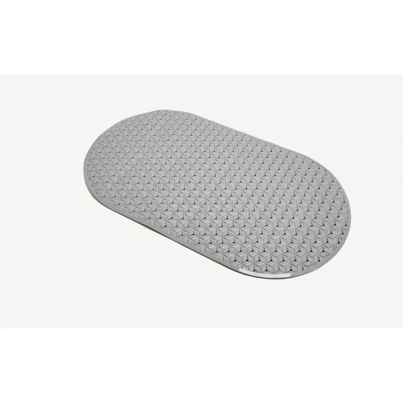 Ahoufe Plastic / Acrylic Non-Slip Shower Mat, Gray