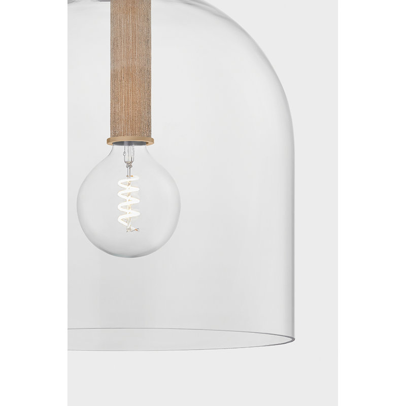 Troy Lighting Kori wide 1 Light Pendant in Patina Brass, 25 W, 72" H x 15.75" W x 15.75" D