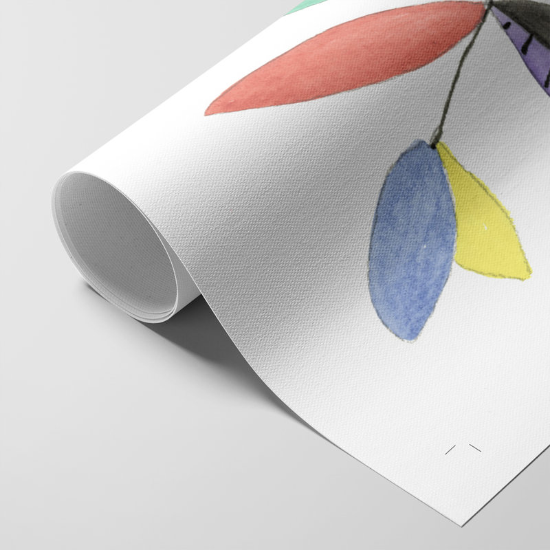 Feuilles de couleur pop IV - impression sur toile seulement - non encadrée, H 18 po x l 12 po