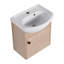 Meuble-lavabo de petite taille avec lavabo en céramique, fixation murale