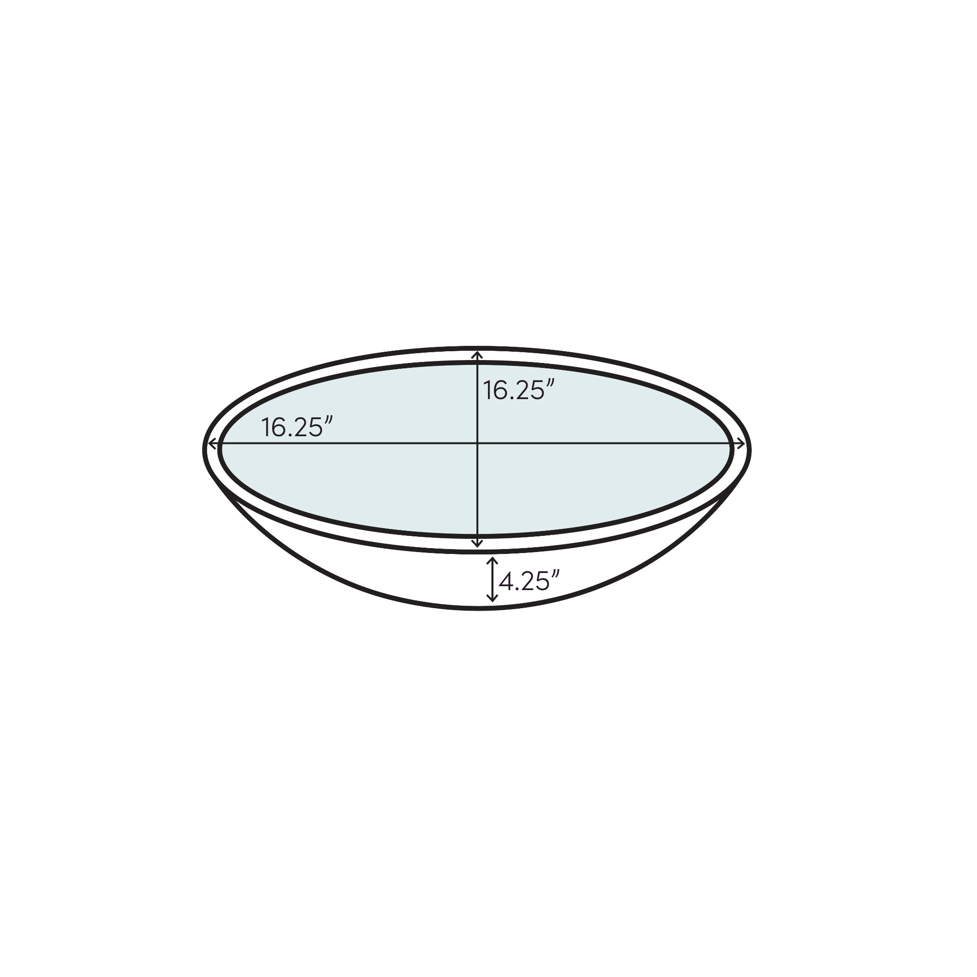 Conical Bell Artist Editions Oval Vessel or Wall Mount Bathroom Sink, Bouclé Tweed