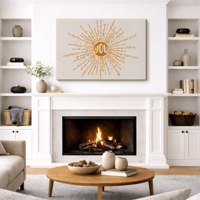 Radiant Affirmations Uplifting Inspirational Quotes Abstract Contemporary Relax/Calm Framed On Canvas Print