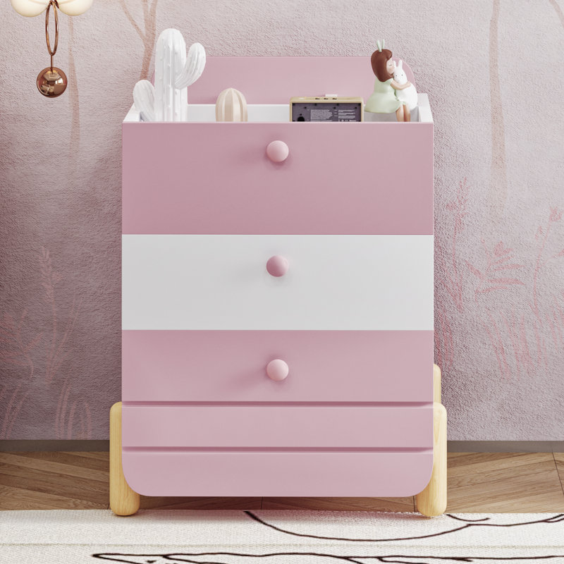 Dresser, White/Pink